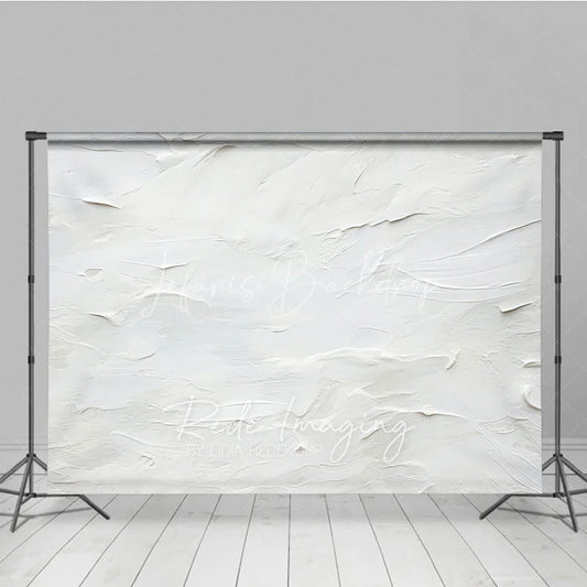 Lofaris White Textured Abstract Fine Art Backdrop Impasto Oil Painting Style Photography Background