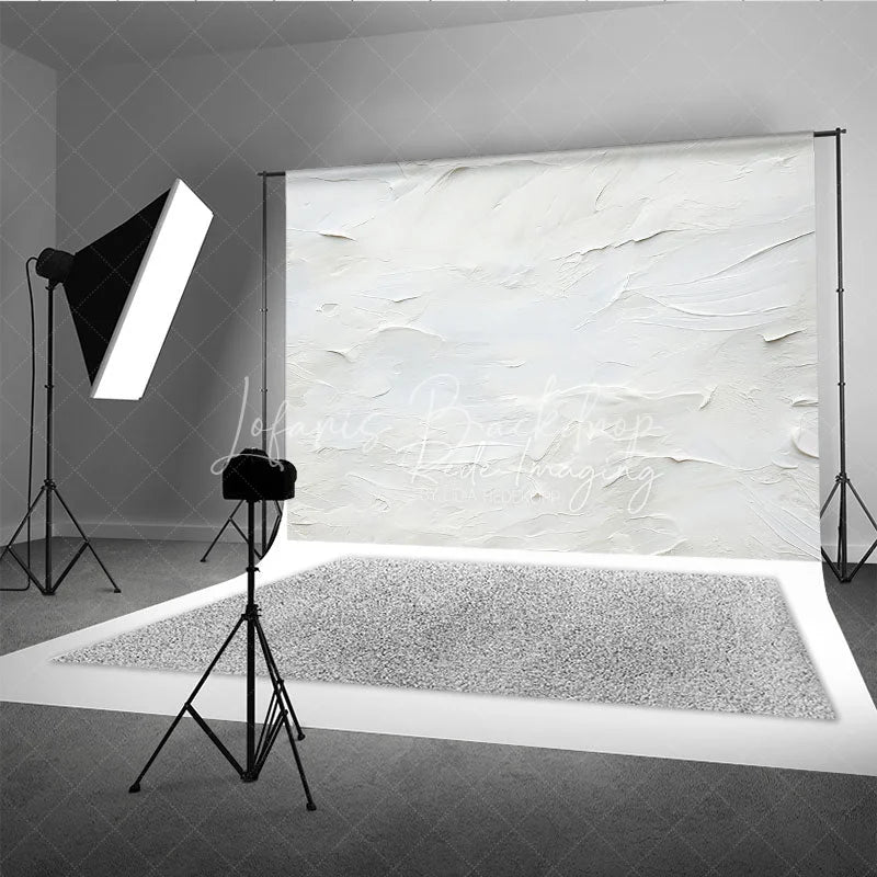 Lofaris White Textured Abstract Fine Art Backdrop Impasto Oil Painting Style Photography Background