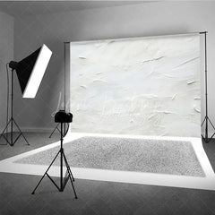 Lofaris White Textured Abstract Fine Art Backdrop Impasto Oil Painting Style Photography Background