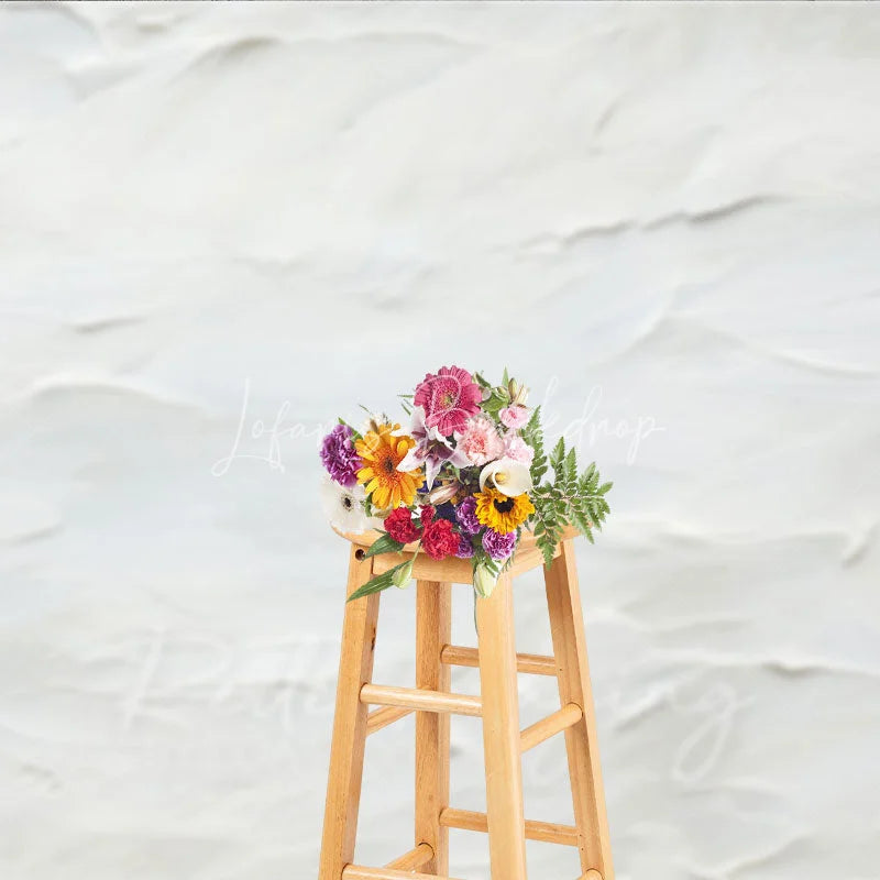 Lofaris White Textured Abstract Fine Art Backdrop Impasto Oil Painting Style Photography Background