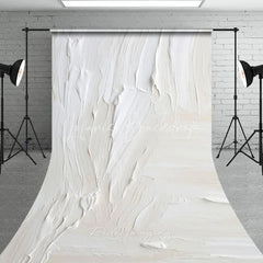 Lofaris White Textured Abstract Paint Stroke Sweep Backdrop Elegant Modern Minimalist Studio Prop