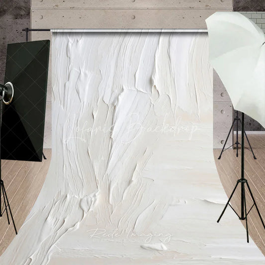 Lofaris White Textured Abstract Paint Stroke Sweep Backdrop Elegant Modern Minimalist Studio Prop