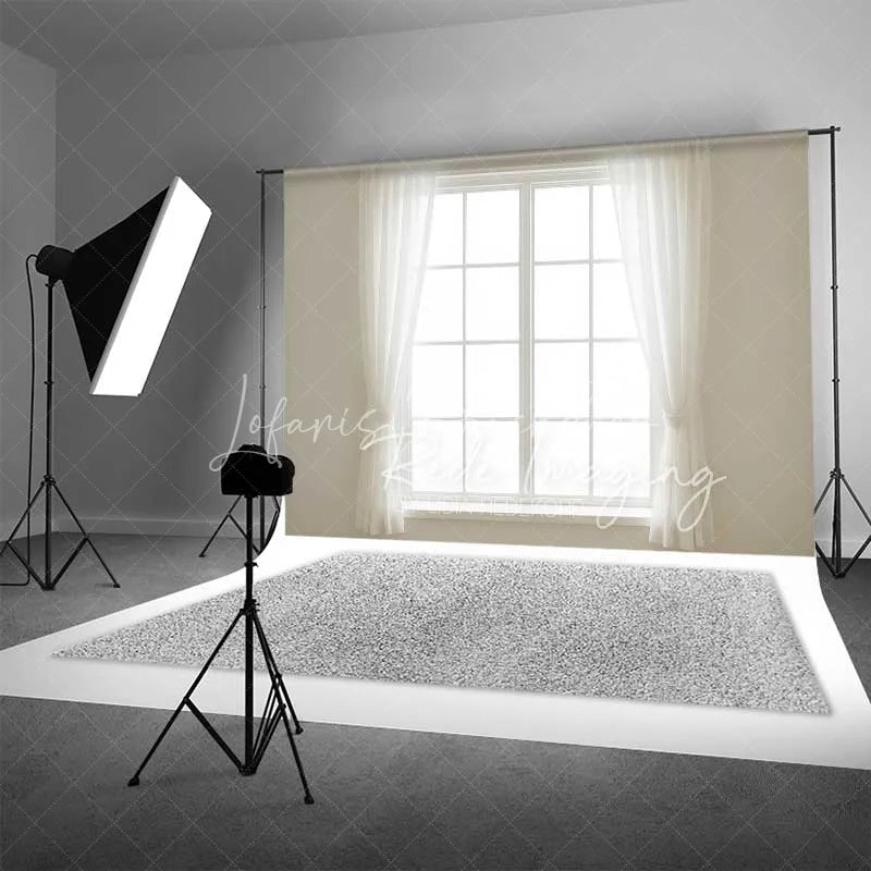 Lofaris White Window Sheer Curtains Backdrop Bright Natural Light Photography Studio Prop for Portraits