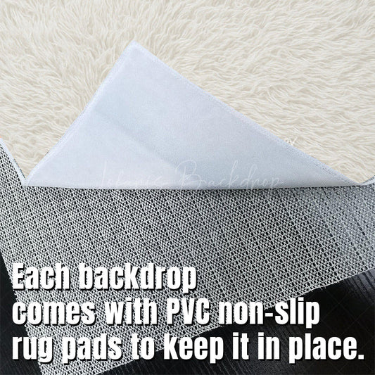 Lofaris White Wool Carpet Fabric Floor Backdrop For Photo