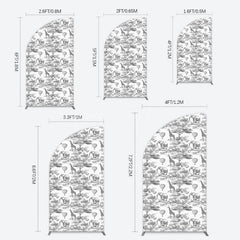 Lofaris Wild Animals Forest Happy Birthday Half Moon Arch Backdrop