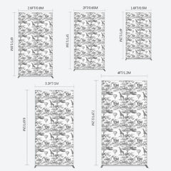 Lofaris Wild Animals Forest Happy Birthday Rectangle Backdrop