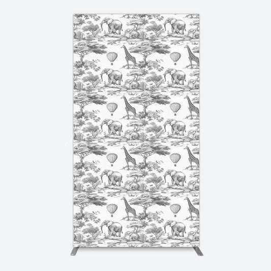 Lofaris Wild Animals Forest Happy Birthday Rectangle Backdrop