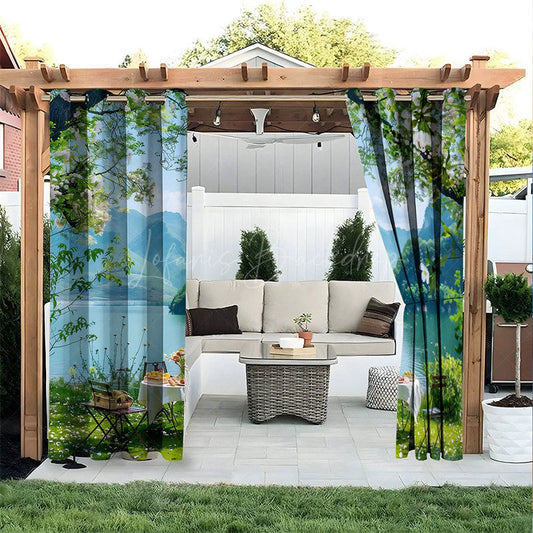 Lofaris Wild Camping Waterproof Printed Outdoor Curtains