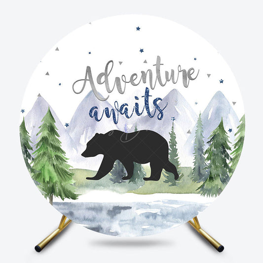 Lofaris Wild Forest Bear Adventure Awaits Round Backdrop