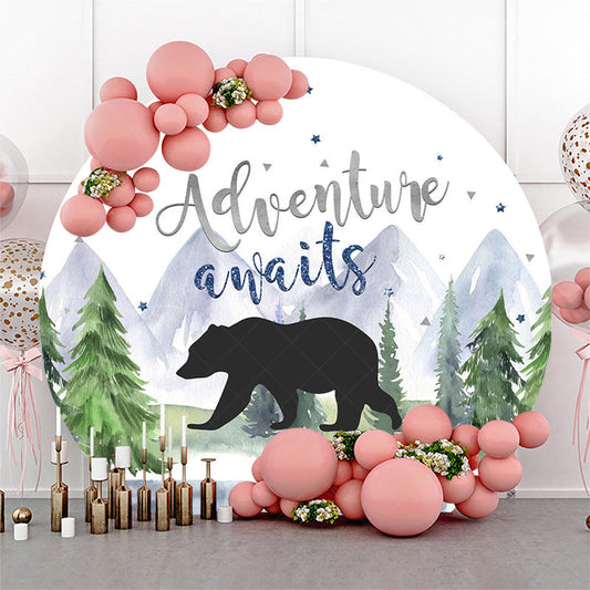 Lofaris Wild Forest Bear Adventure Awaits Round Backdrop