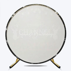 Lofaris Winter Lumberjack Round Backdrop Channel The Flannel Party Decoration Rustic Plaid Elk Background