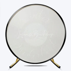 Lofaris Winter Onederland 1st Birthday Vinyl Record Round Backdrop Snowy Cabin Music Theme First Decor