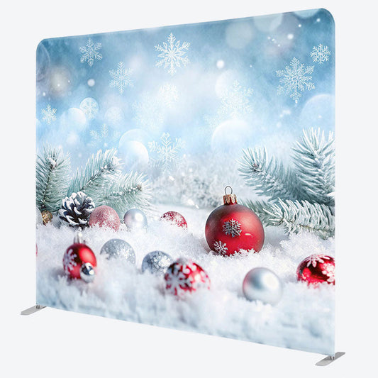 Lofaris Winter Snowflake Bell Bokeh Xmas Pillow Cover Backdrop