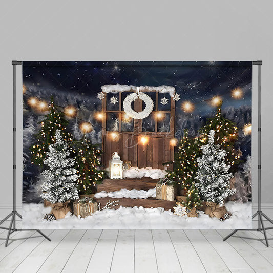 Lofaris Winter Wonderland Christmas Scene Gifts Backdrop