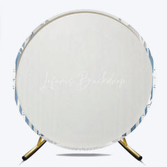 Lofaris Winter Wonderland Round Backdrop Paper Cut Forest Snow Tree Decoration