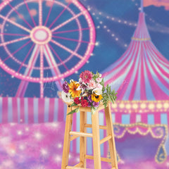 Lofaris Wonderful Amusement Park Cake Smash Photo Backdrop