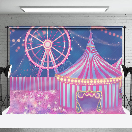 Lofaris Wonderful Amusement Park Cake Smash Photo Backdrop