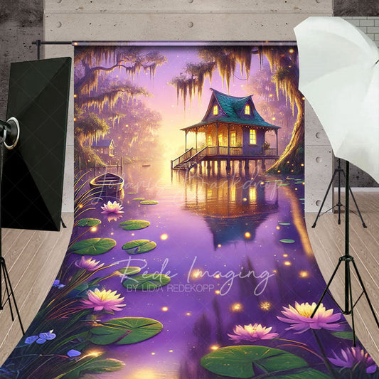 Lofaris Wonderland Forest Magical Bayou Sweep Photo Backdrop