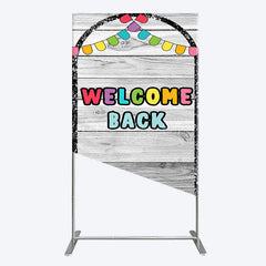 Lofaris Wood Classroon Welcome Back To School Rectangle Backdrop