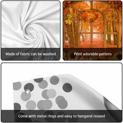 Lofaris Wood Door Brick Wall Maples Fall Garage Banner