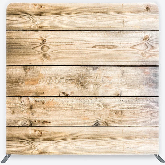 Lofaris Wood Plank Tension Fabric Backdrop Light Brown Natural Timber Texture Background