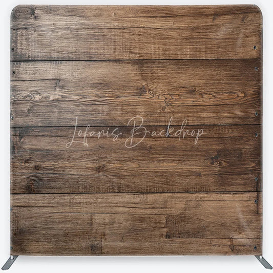 Lofaris Wood Wall Tension Fabric Backdrop Dark Brown Rustic Timber Texture Photography Background