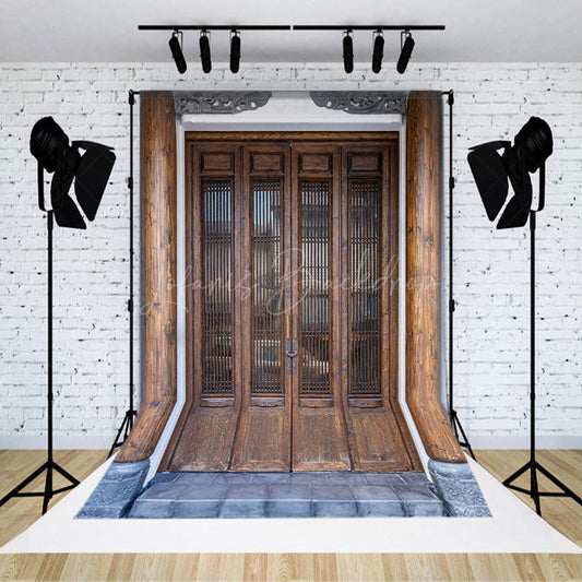 Lofaris Wooden Bamboo Door Backdrop For Photography