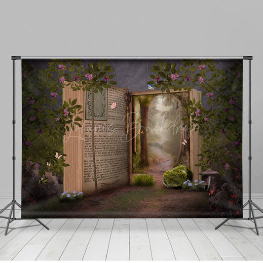 Lofaris Wooden Floor Fairy Story Book Combo Set Backdrop