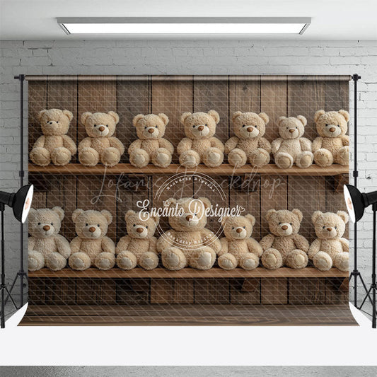 Lofaris Wooden Wall Shelves Teddy Bear Cake Smash Backdrop