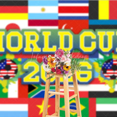 Lofaris World Cup 2026 Soccer Theme Holiday Backdrop International Sports Party Decoration