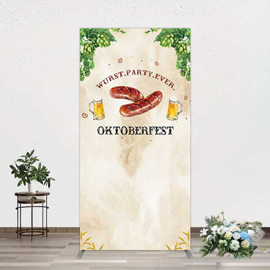 Lofaris Wurst Party Ever Sausage Oktoberfest Rectangle Backdrop