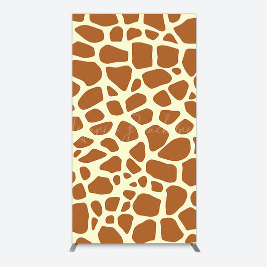 Lofaris Yellow Brown Leopard Print Happy Birthday Rectangle Backdrop