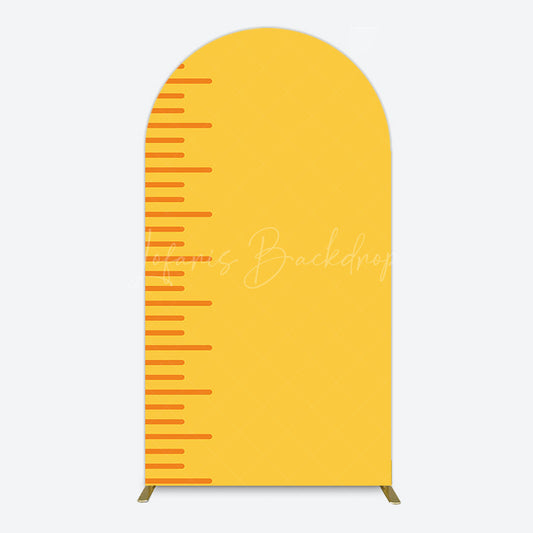 Lofaris Yellow Ruler Blackboard Back To School Arch Backdrop
