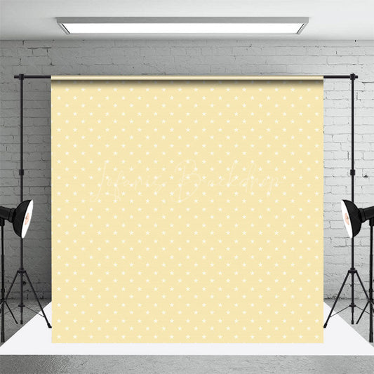 Lofaris Yellow White Stars Birthday Cake Smash Backdrops