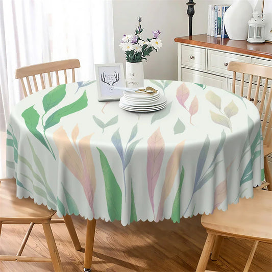 Lofaris Long Reed Artistic Colorful Round Tablecloth