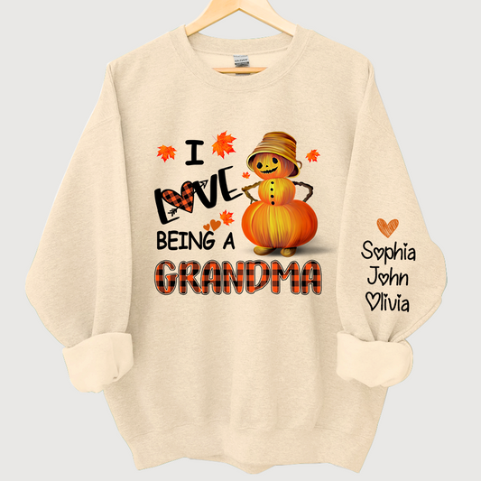 Lofaris I love being Grandma With Grandkids Autumn Sweatshirt