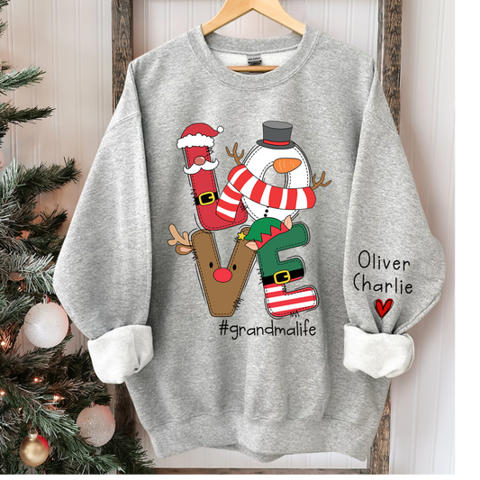 Lofaris Love Grandma Life Christmas Sweatshirt