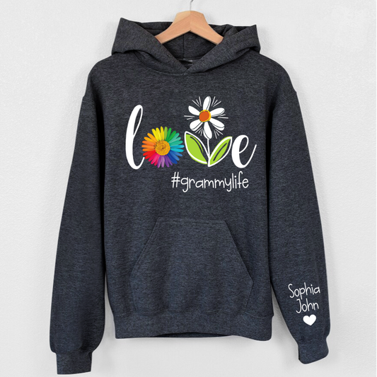 Lofaris Love Grandma Life Gift For Kids Custom Name Hoodie