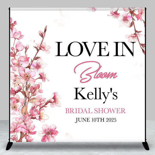 Lofaris Love In Bloom Floral Custom Bridal Shower Backdrop