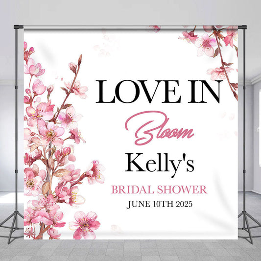 Lofaris Love In Bloom Floral Custom Bridal Shower Backdrop