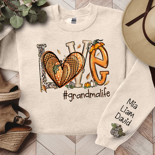 Lofaris Love Yellow Heart Flower Autumn Custom Sweatshirt