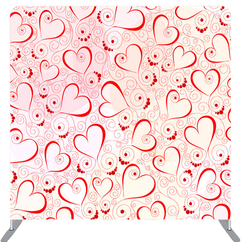 Lofaris Lovely Hearts Pattern Pink Valentines Day Backdrop