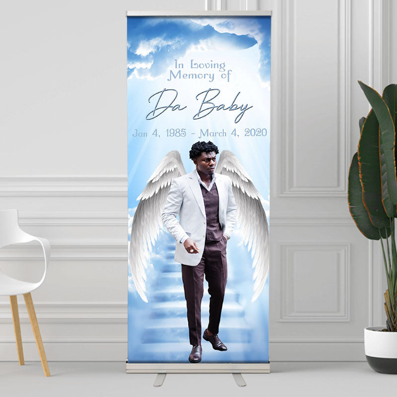 Lofaris Loving Memory Angel Heaven Custom Retractable Banner