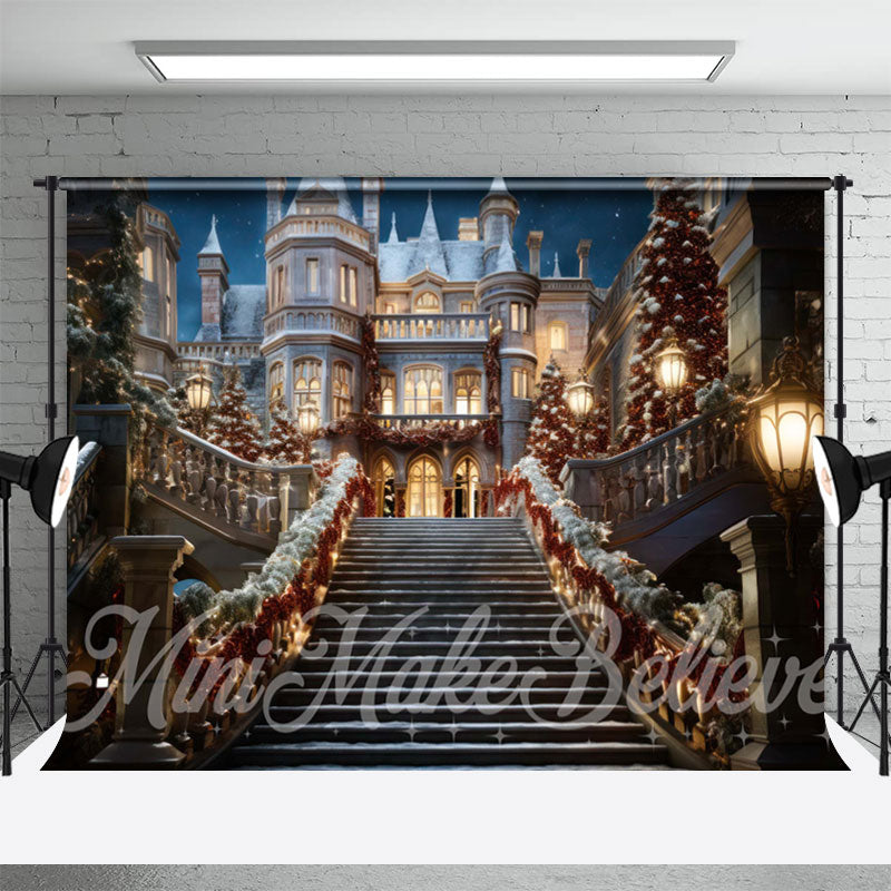 Lofaris Luxurious Castle Photography Christmas Backdrop