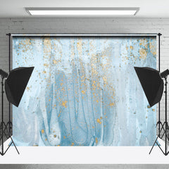 Lofaris Luxury Blue Gold Marble Texture Photography Backdrop