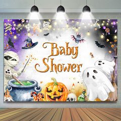 Lofaris Magic Pumpkins Spooky Halloween Baby Shower Backdrop