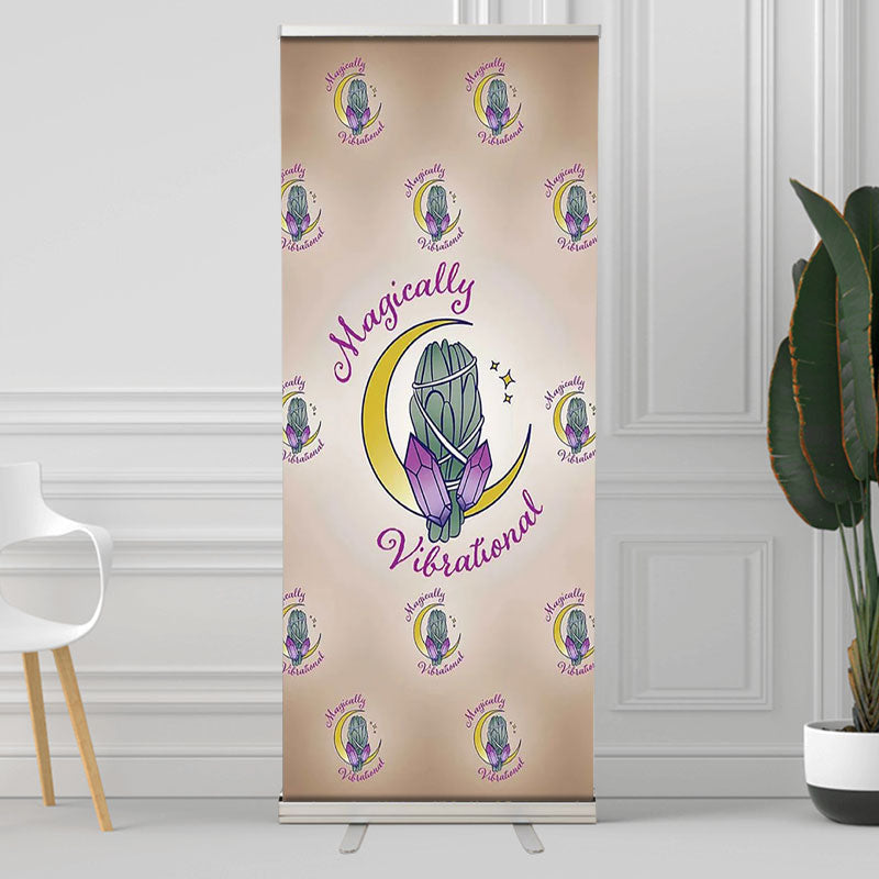 Lofaris Magical Meniscus Custom Champagne Retractable Banner