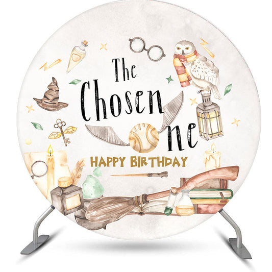 Lofaris Magical The Chosen One Round 1st Birthday Backdrop