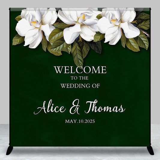 Lofaris Magnolia Green Elegant Custom Wedding Backdrop