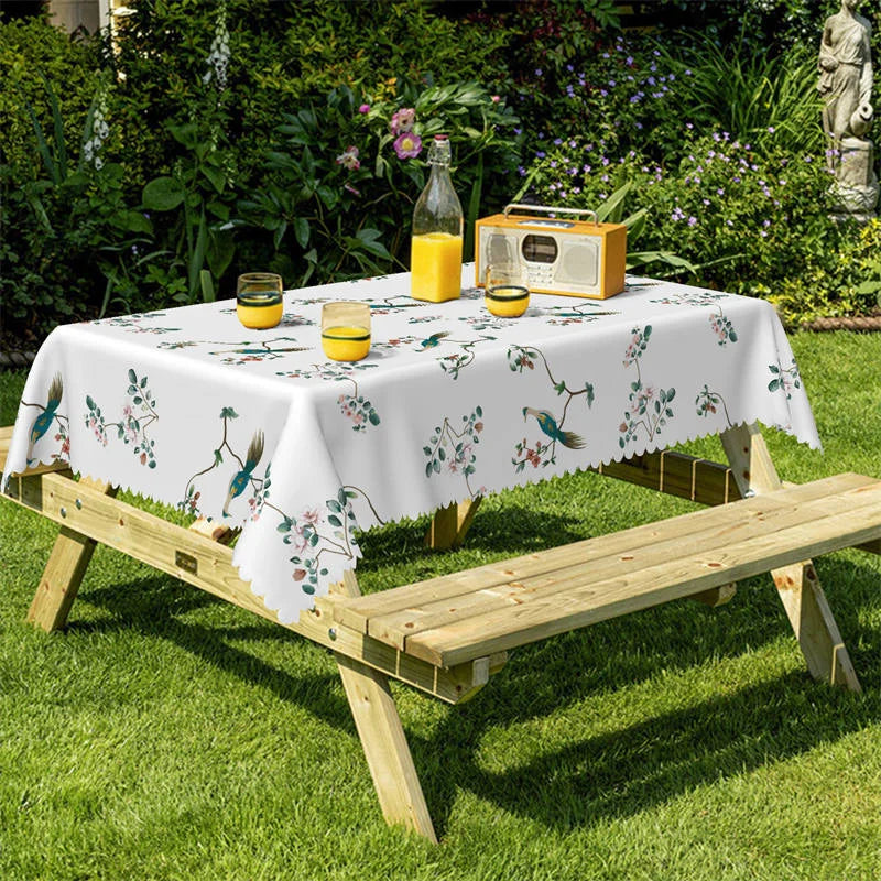 Lofaris Magpie Flower Dining Room Rectangle Tablecloth
